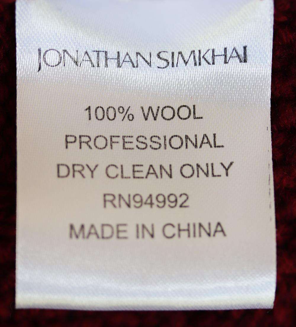 JONATHAN SIMKHAI POINTELLE TRIMMED EMBELLISHED WOOL CARDIGAN SMALL - Image 6