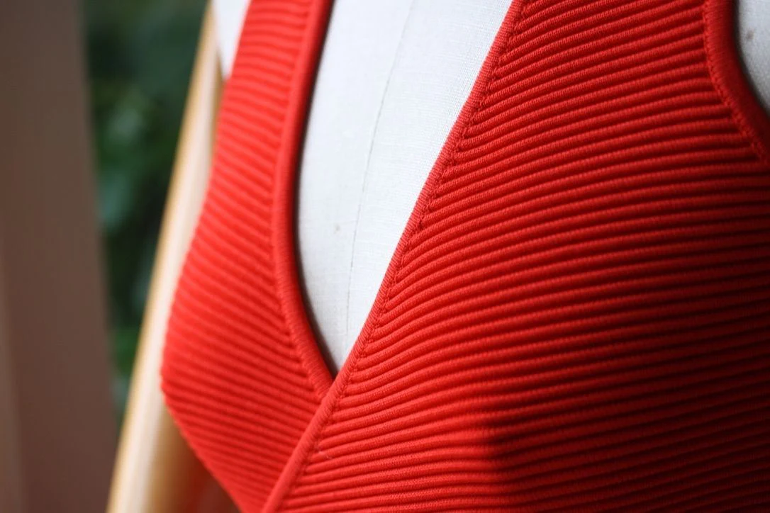 JONATHAN SIMKHAI RED CUT OUT RIBBED DRESS SMALL - Image 6