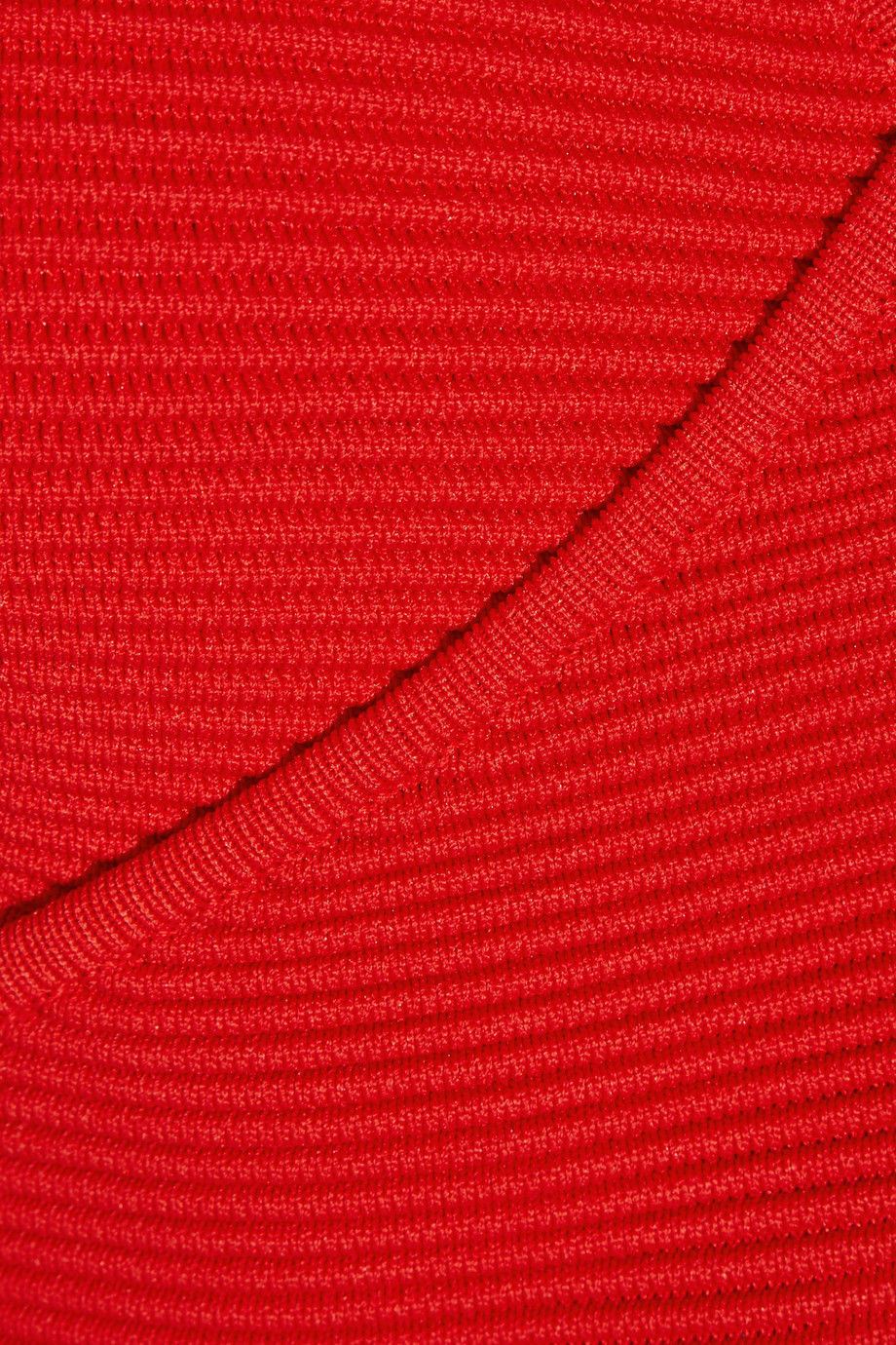 JONATHAN SIMKHAI RED CUT OUT RIBBED DRESS SMALL - Image 7