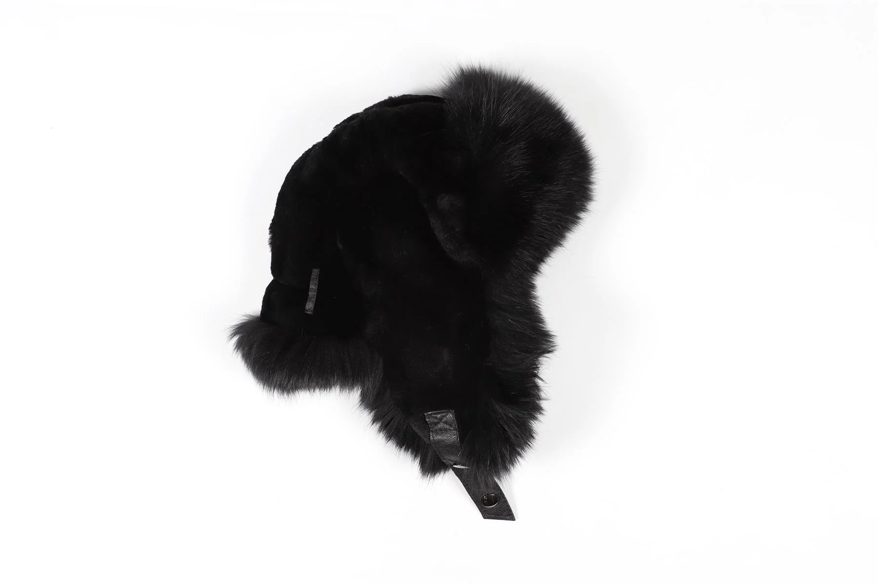 JOSEPH BLACK FOX AND RABBIT FUR HAT ONE SIZE - Image 2