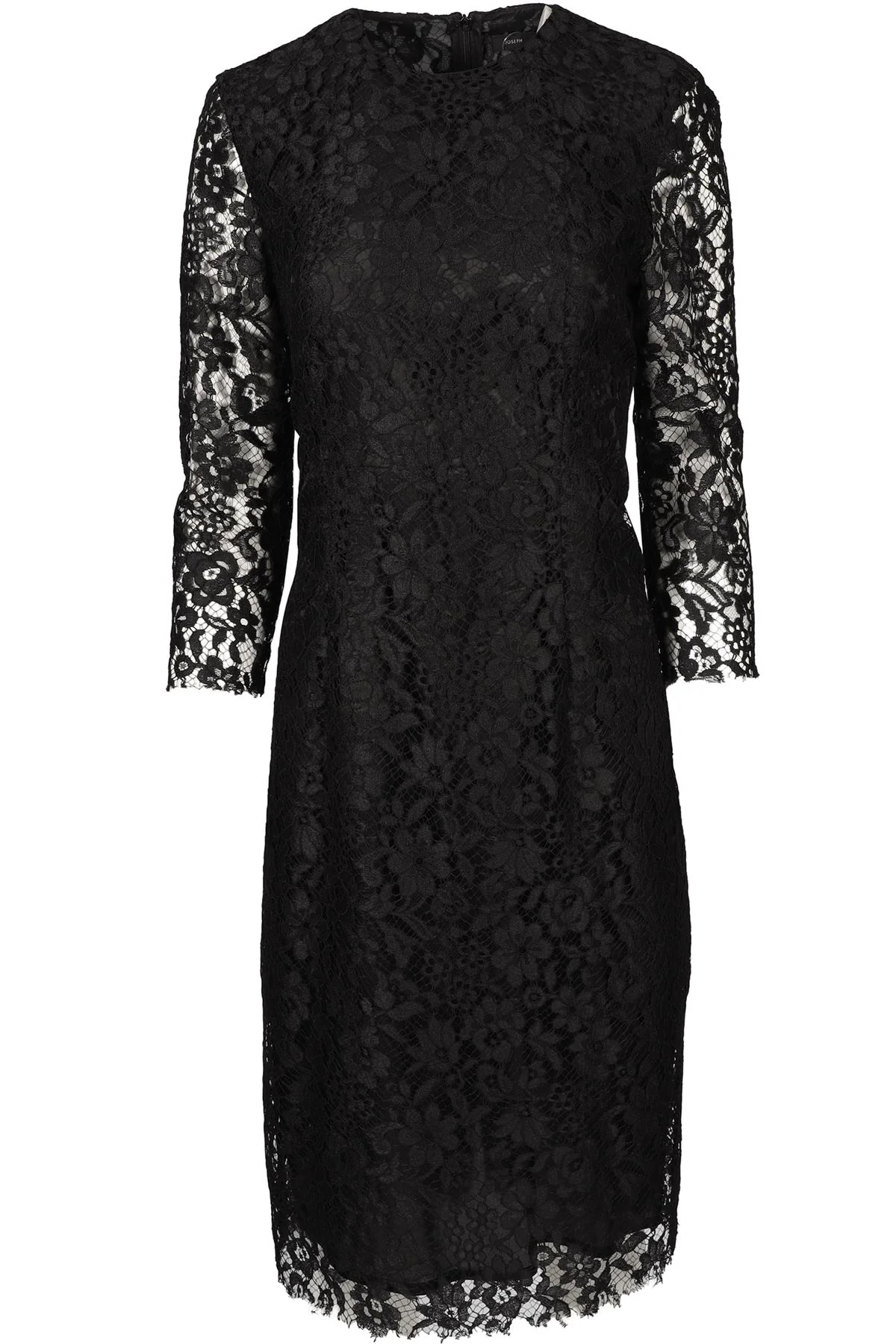 JOSEPH BLACK LACE MIDI DRESS IT 48 UK 16