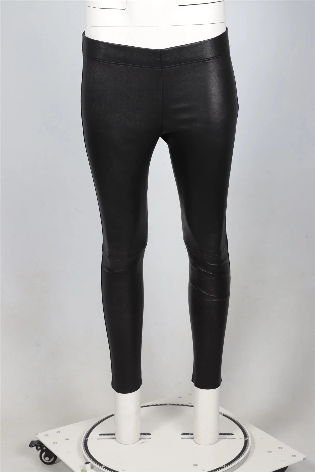 JOSEPH BLACK LEATHER SKINNY PANTS IT 36 UK 4 - Image 2