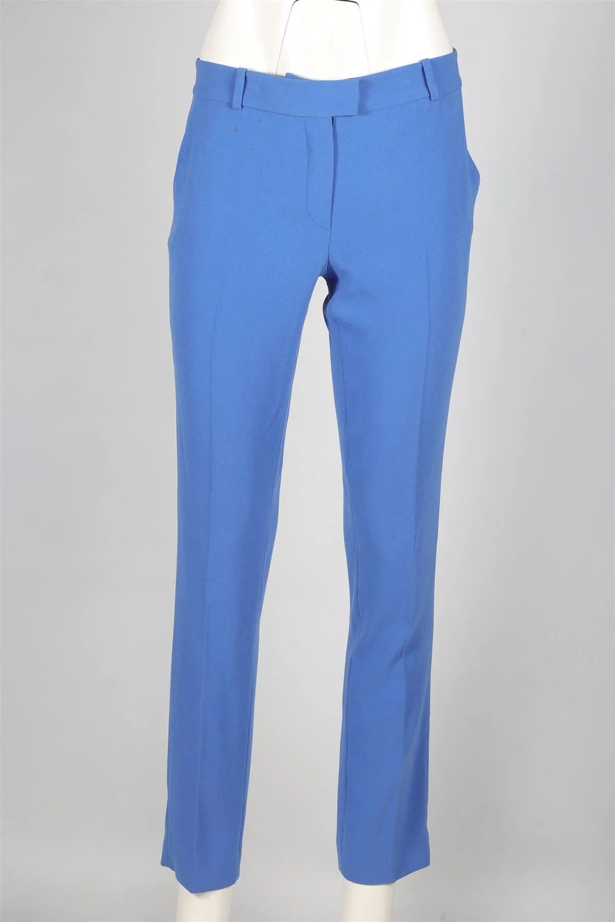 JOSEPH BLUE CREPE STRAIGHT LEG PANTS IT 38 UK 6 - Image 2