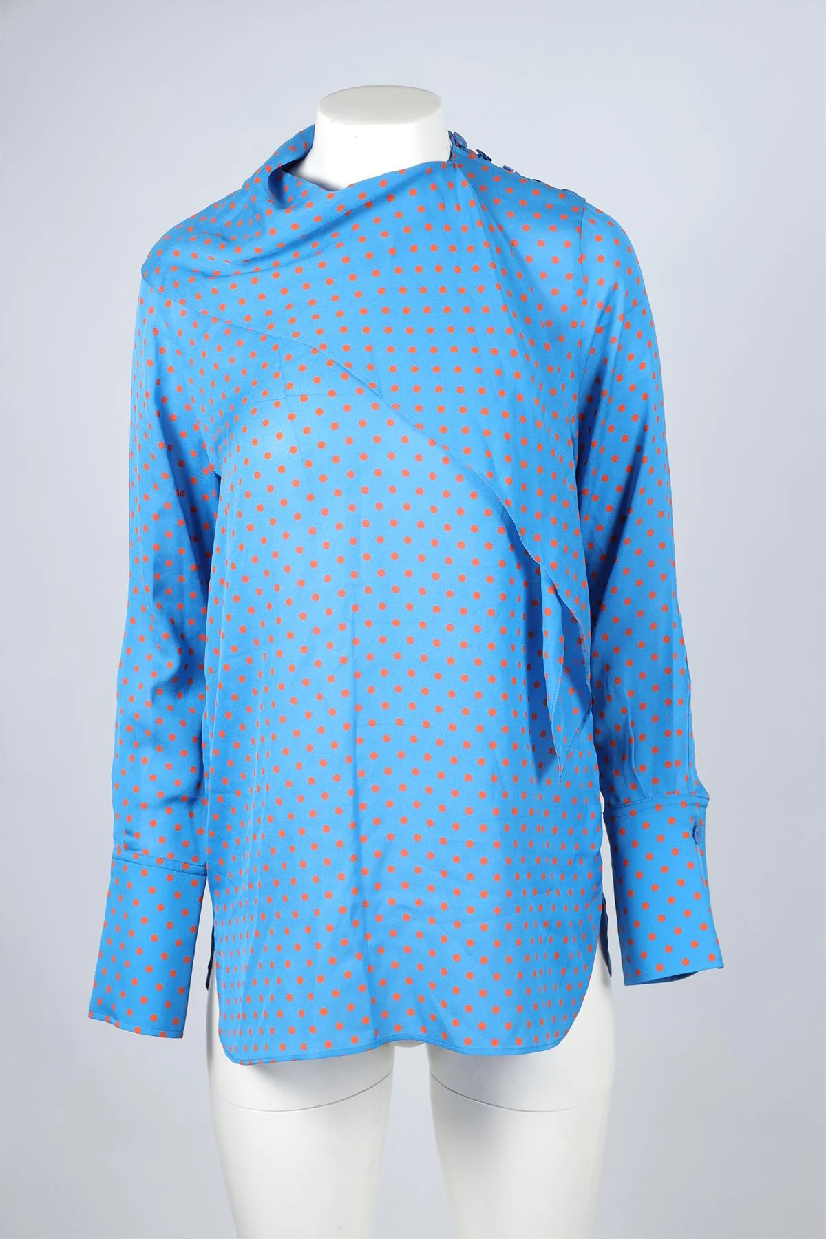 JOSEPH BLUE SILK TOP FR 36 UK 8 - Image 2