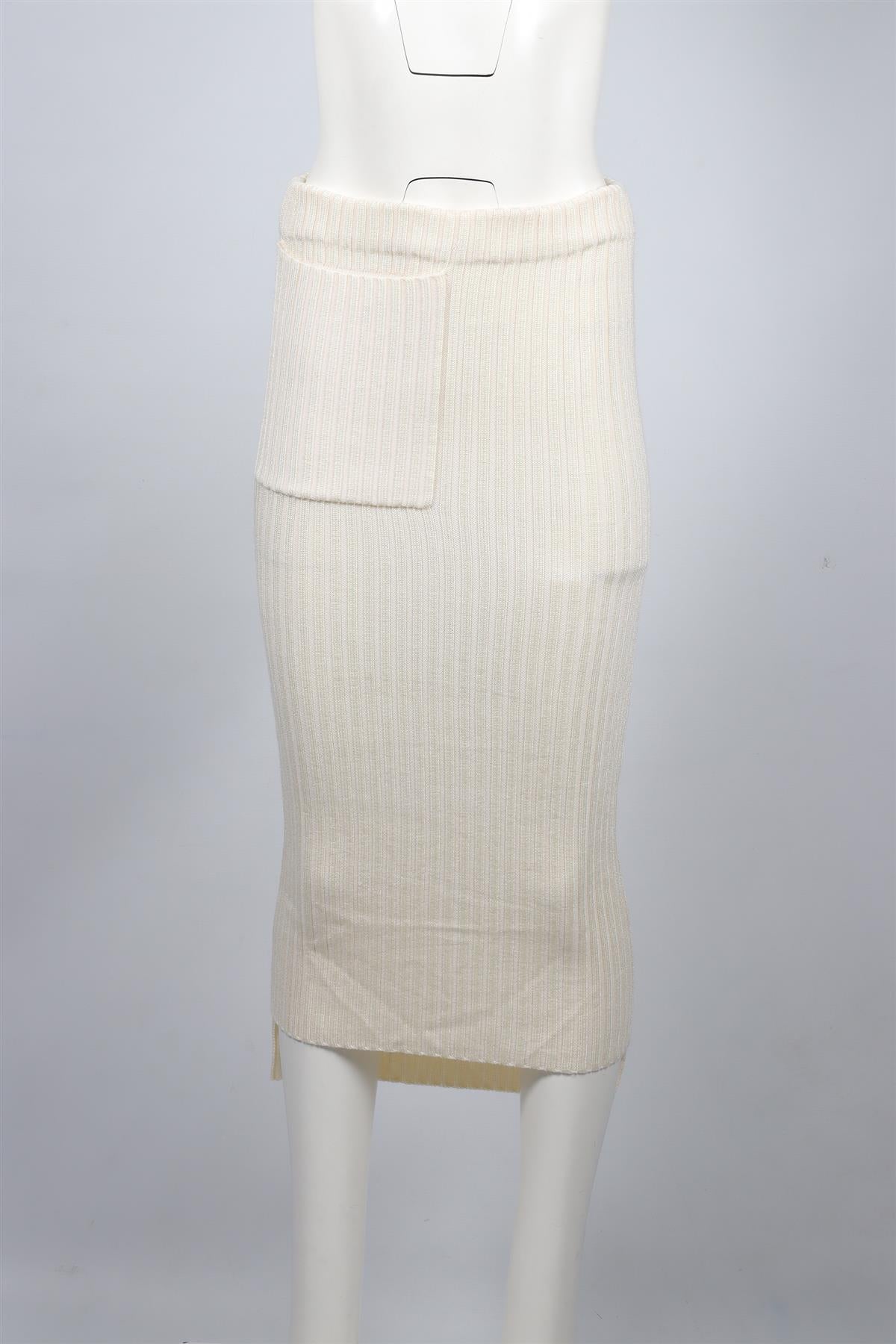 JOSEPH CREAM WOOL MIDI SKIRT SMALL - Image 2