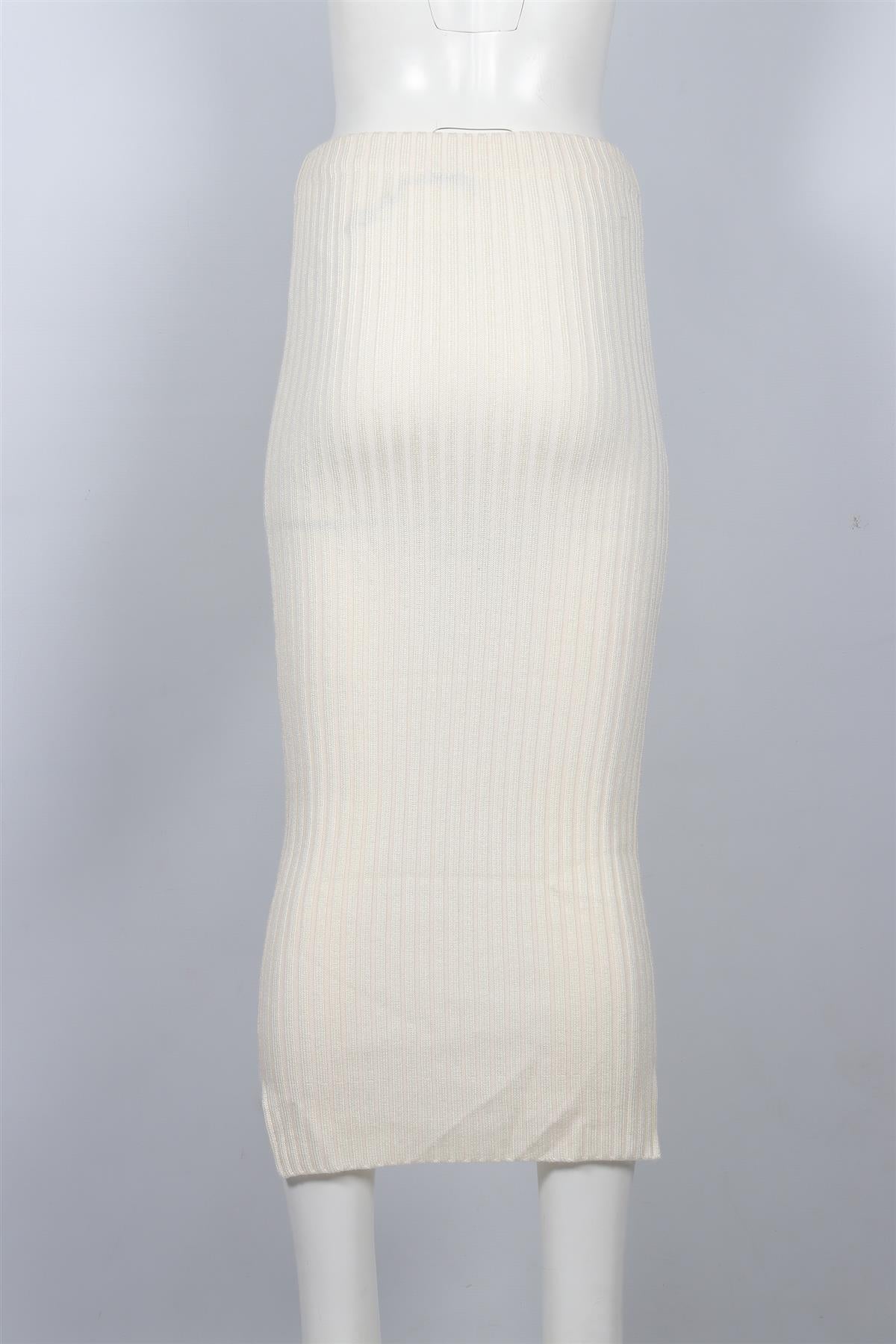 JOSEPH CREAM WOOL MIDI SKIRT SMALL - Image 4