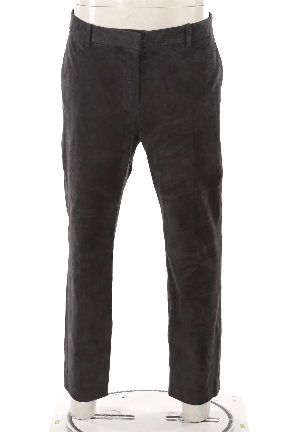 JOSEPH GREY SUEDE STRAIGHT LEG PANTS FR 44 UK 14 - Image 2