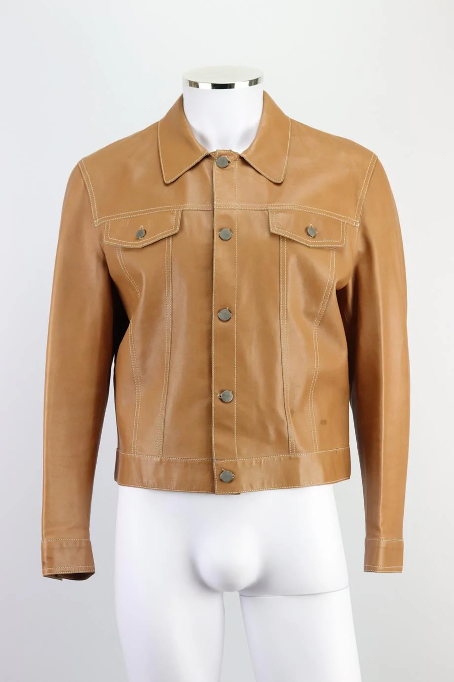 JOSEPH MEN'S LEATHER JACKET LARGE - Image 2