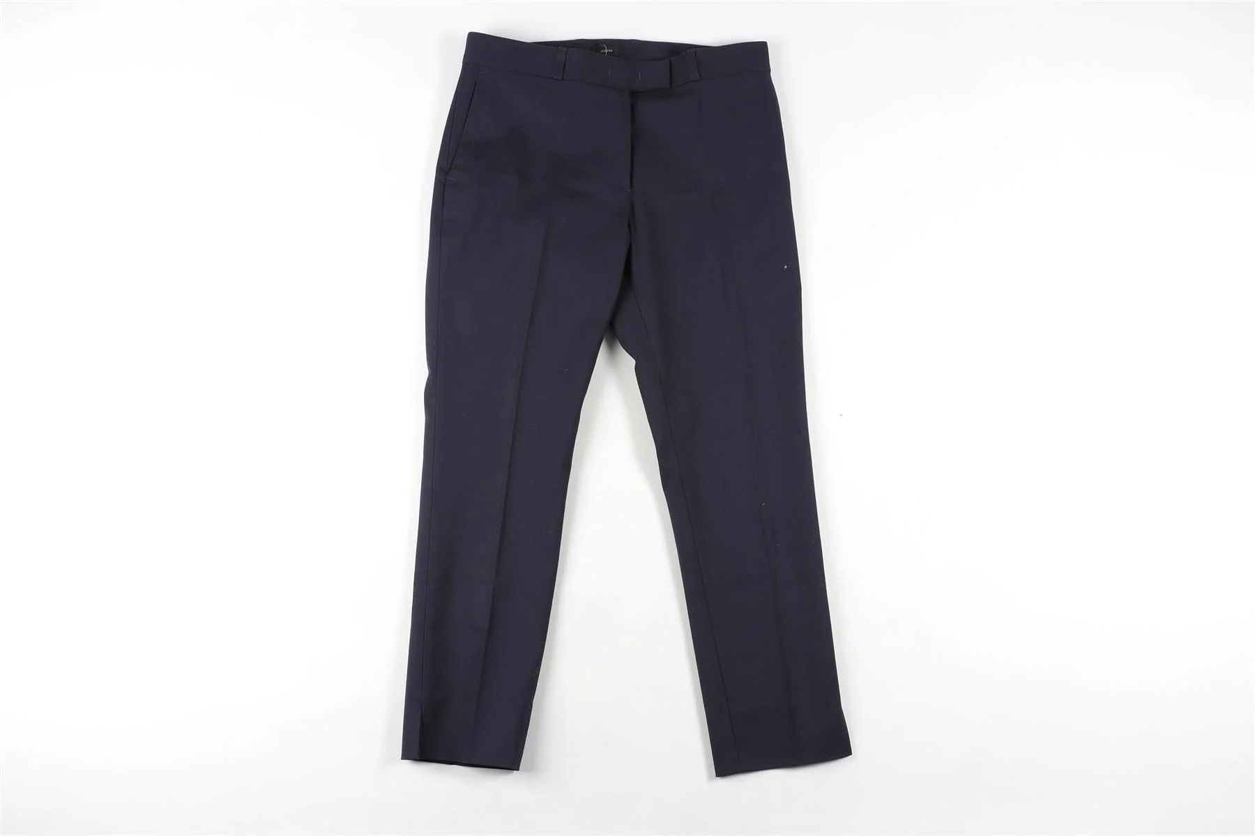 JOSEPH NAVY COTTON STRAIGHT LEG PANTS UK/US W28 - Image 2