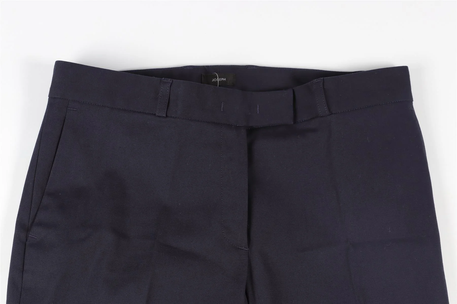 JOSEPH NAVY COTTON STRAIGHT LEG PANTS UK/US W28 - Image 3