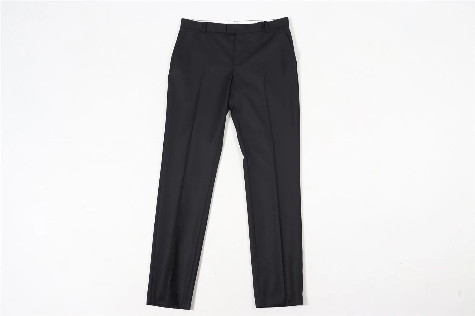 JOSEPH NAVY WOOL STRAIGHT LEG PANTS IT 36 UK 4 - Image 2