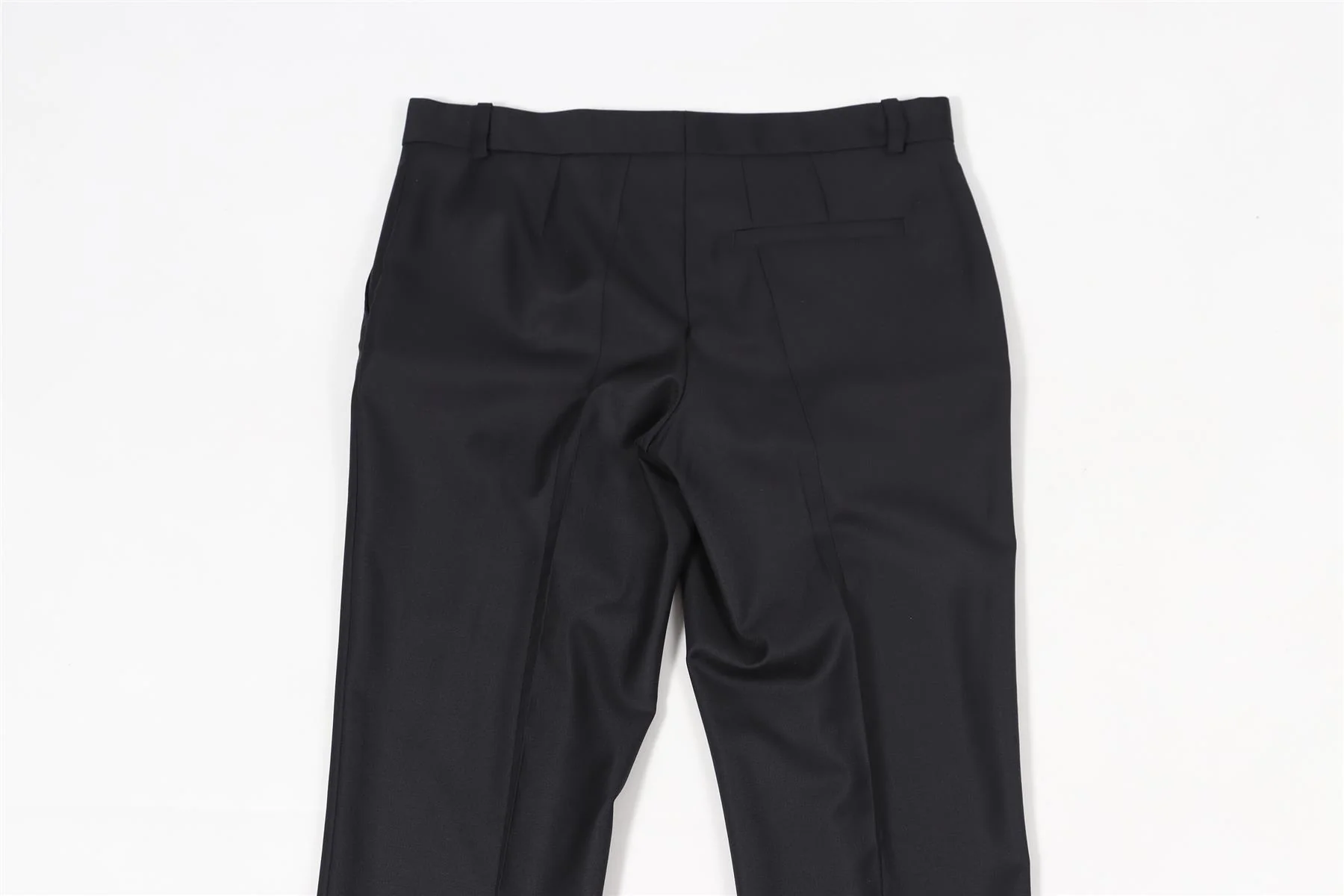 JOSEPH NAVY WOOL STRAIGHT LEG PANTS IT 36 UK 4 - Image 5