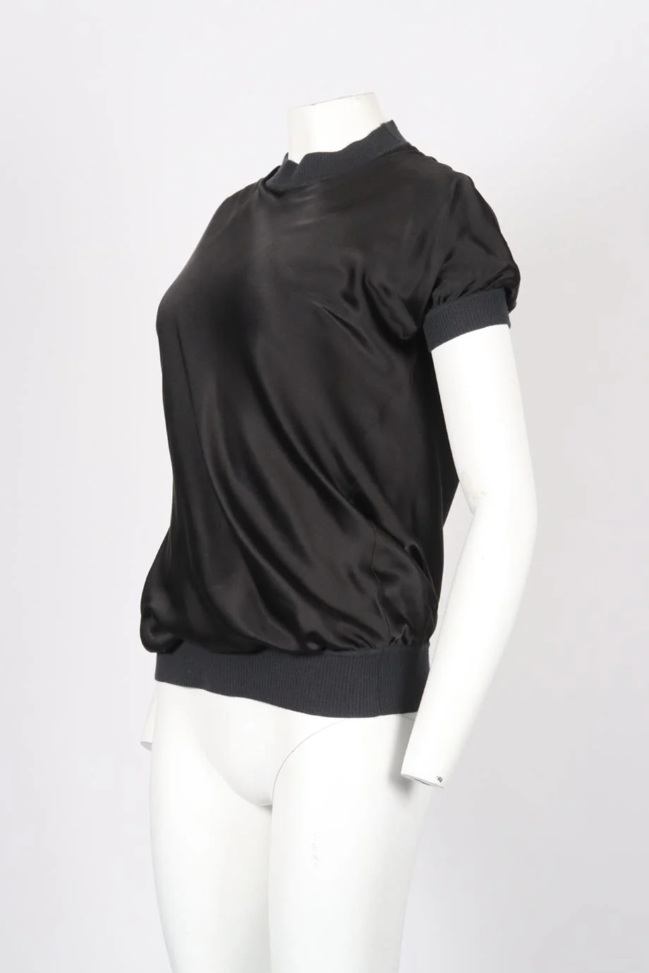 JOSEPH SATIN AND KNIT TOP SMALL - Image 3
