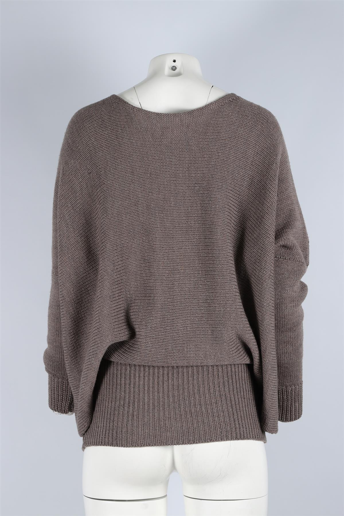 JOSEPH TRICOT TAUPE WOOL SWEATER SMALL - Image 4