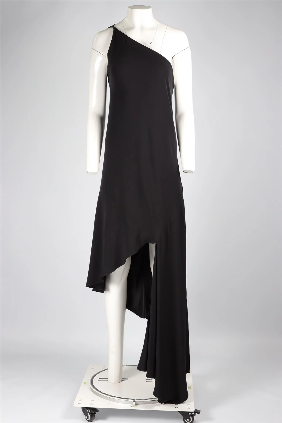 JUAN CARLOS OBANDO BLACK SILK MIDI DRESS UK 12 - Image 2