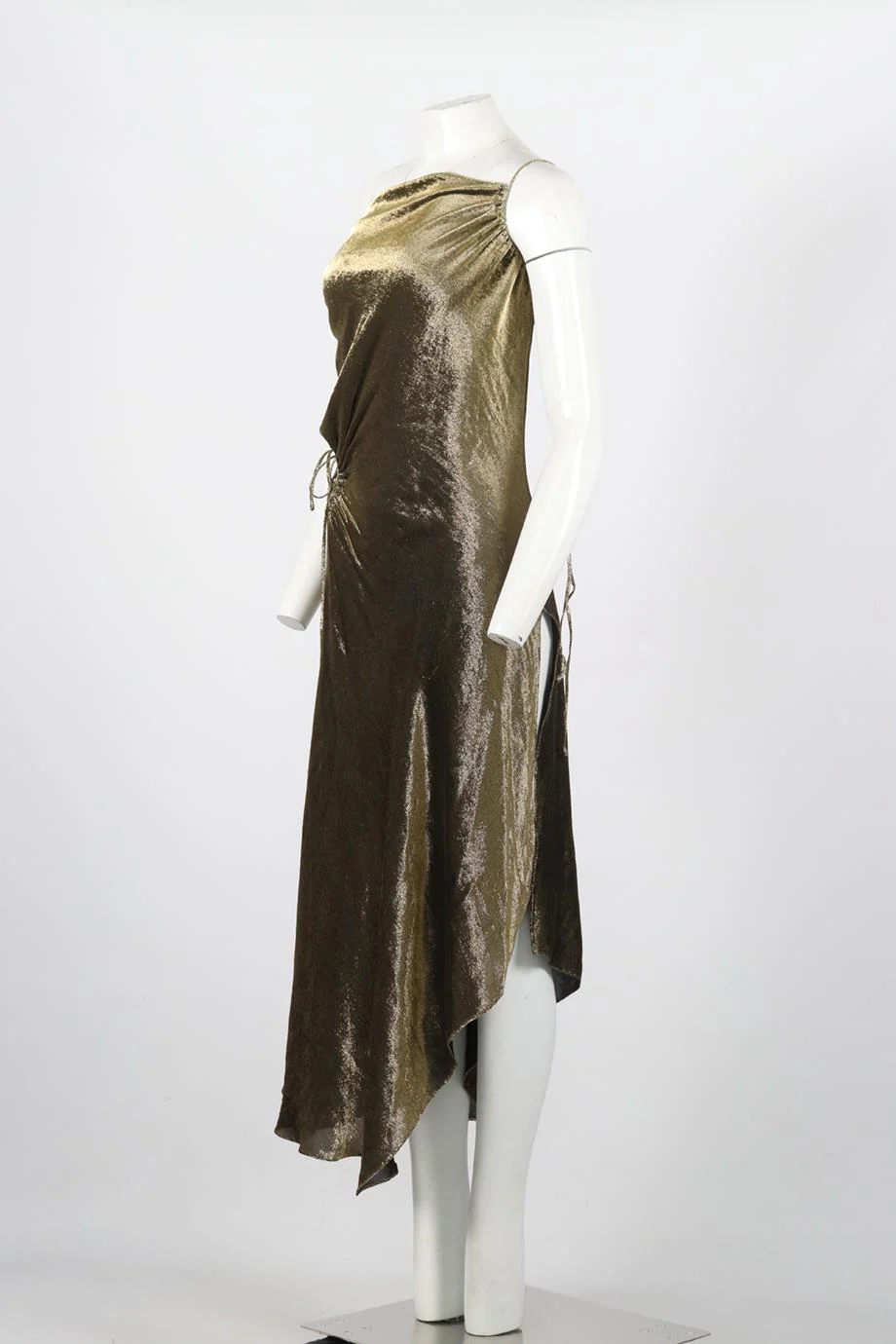 JUAN CARLOS OBANDO DRAPED SILK MAXI DRESS US 2 UK 6 - Image 3