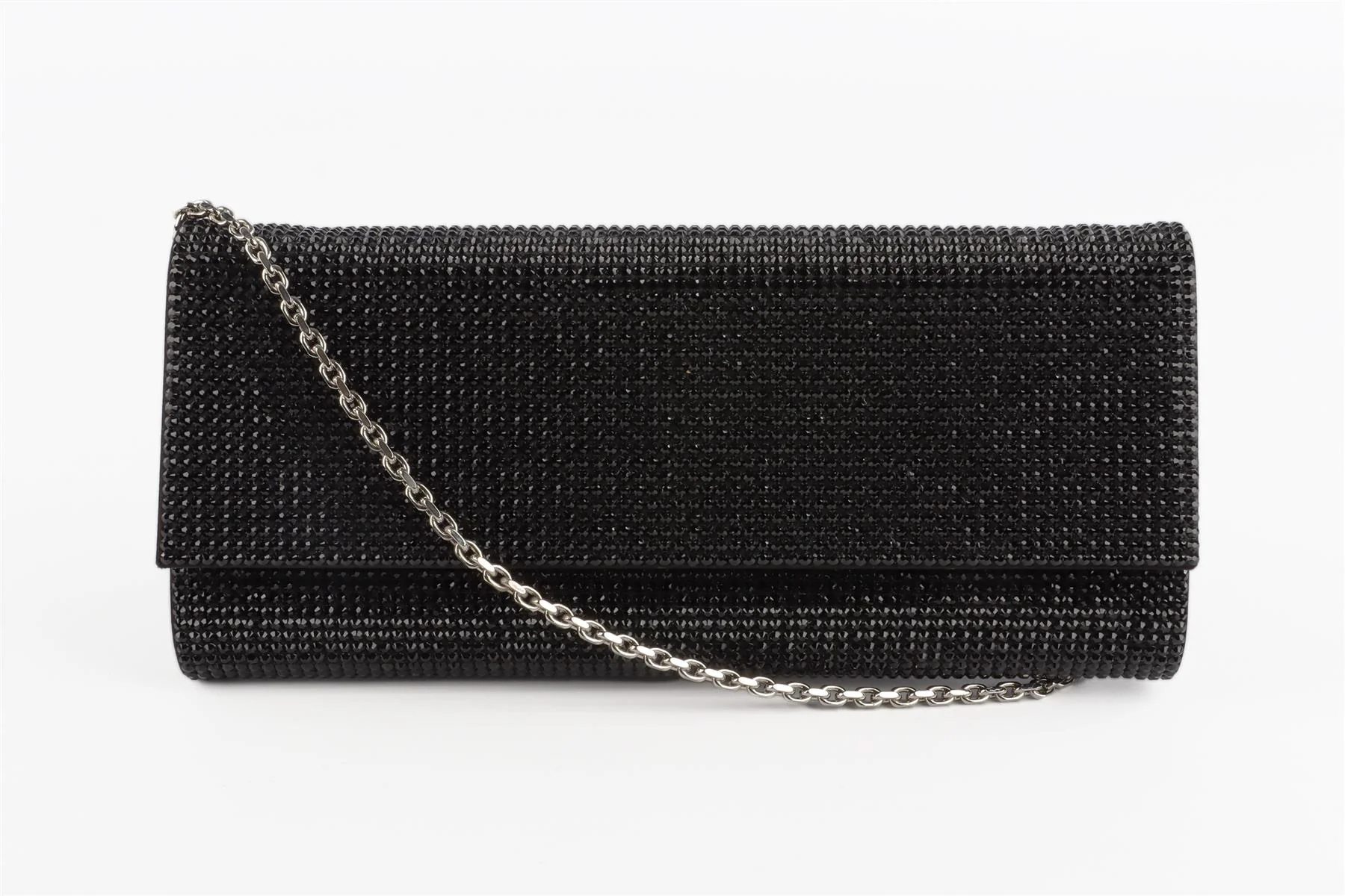 JUDITH LEIBER BLACK CRYSTAL CLUTCH - Image 2