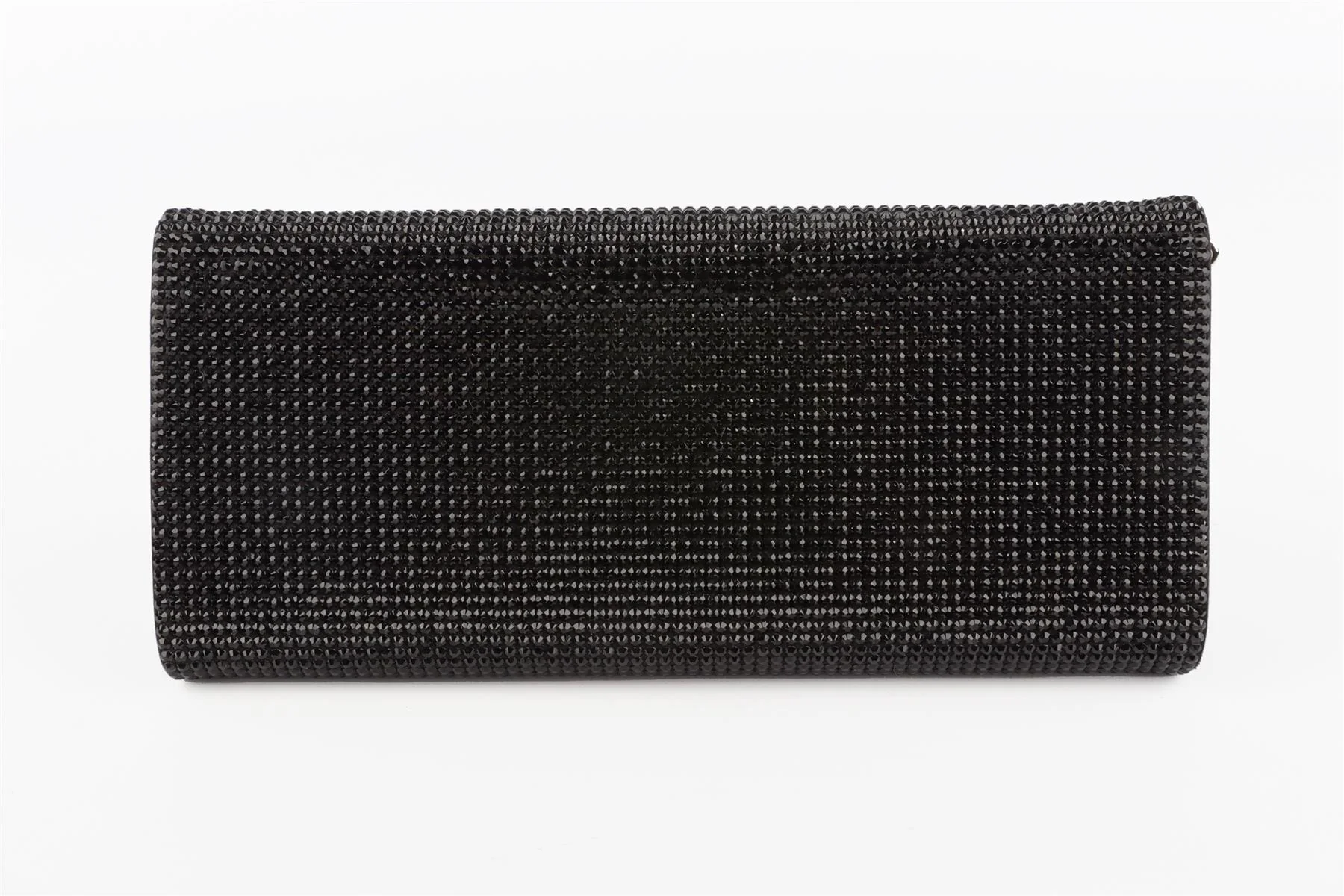 JUDITH LEIBER BLACK CRYSTAL CLUTCH - Image 8