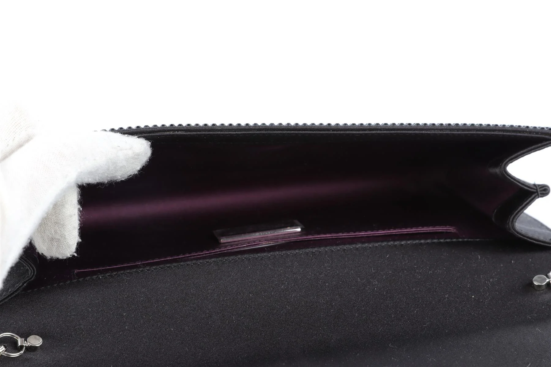 JUDITH LEIBER BLACK CRYSTAL CLUTCH - Image 9