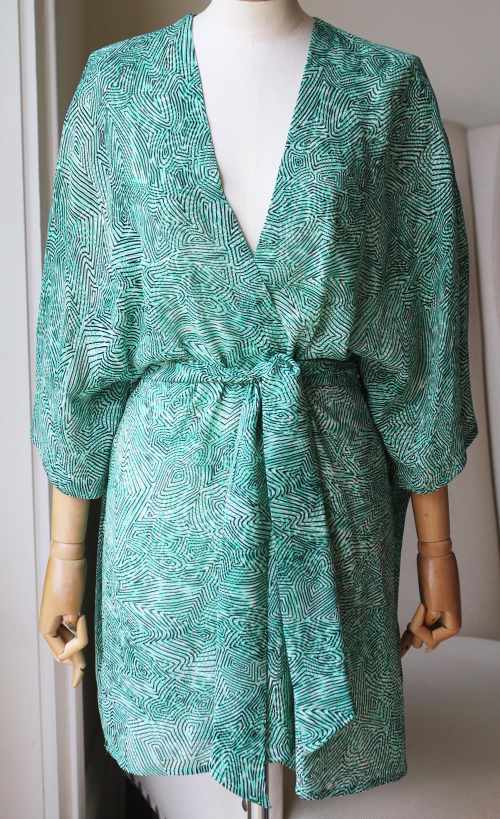 JULIE HARRAH PRINTED SILK ROBE ONE SIZE - Image 2