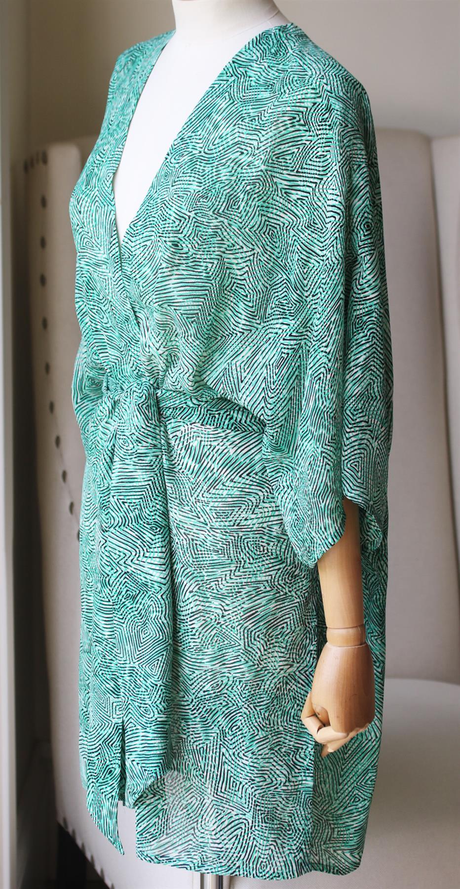 JULIE HARRAH PRINTED SILK ROBE ONE SIZE - Image 3