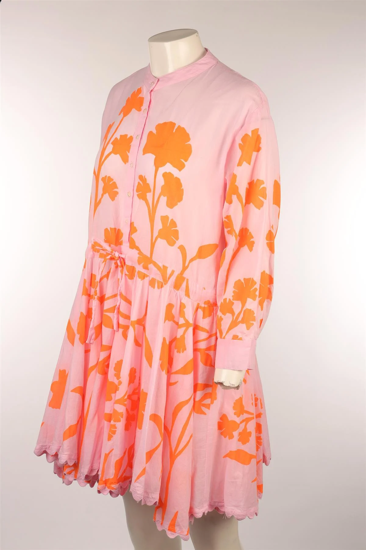 JULIET DUNN LONDON PINK COTTON MINI DRESS 3 UK 12/14 - Image 3