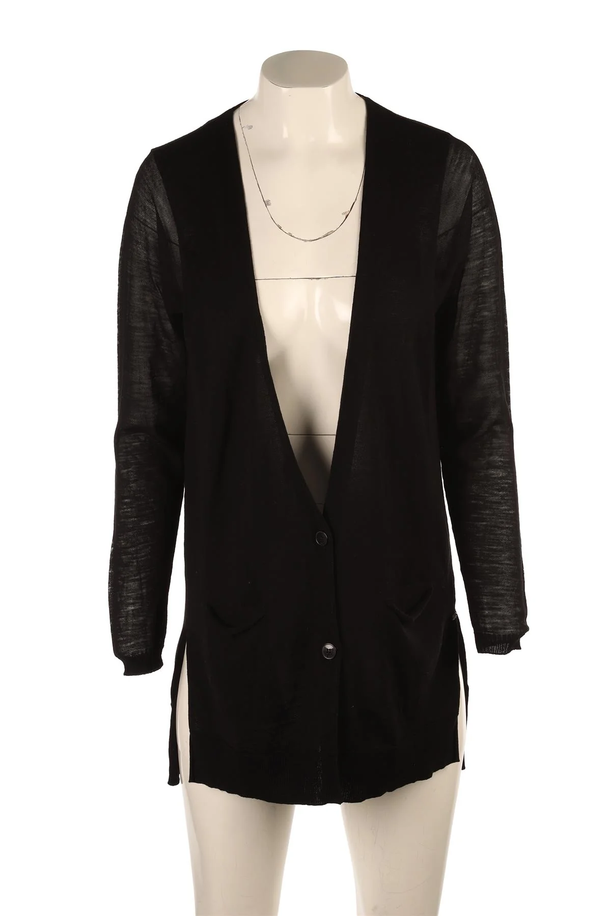 JUST CAVALLI BLACK WOOL CARDIGAN SMALL - Image 2