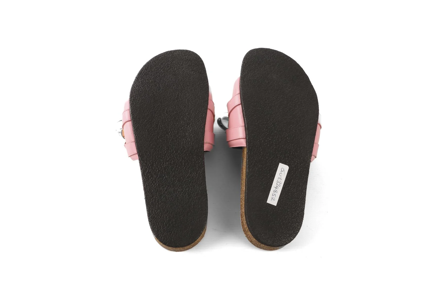 JW ANDERSON PINK LEATHER SLIDES EU 39 UK 6 US 9 - Image 6