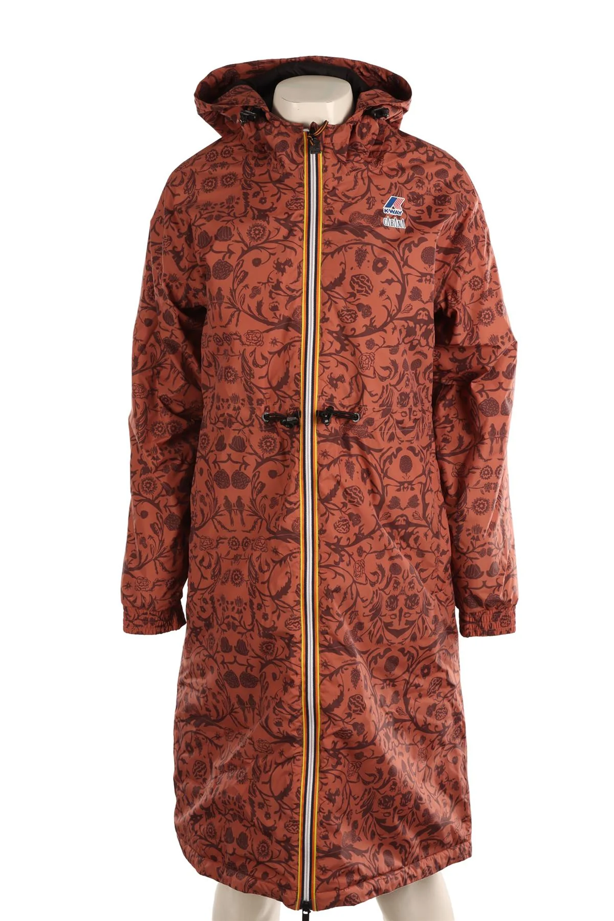K-WAY + CABANA BROWN PADDED SHELL COAT UK 8 - Image 2