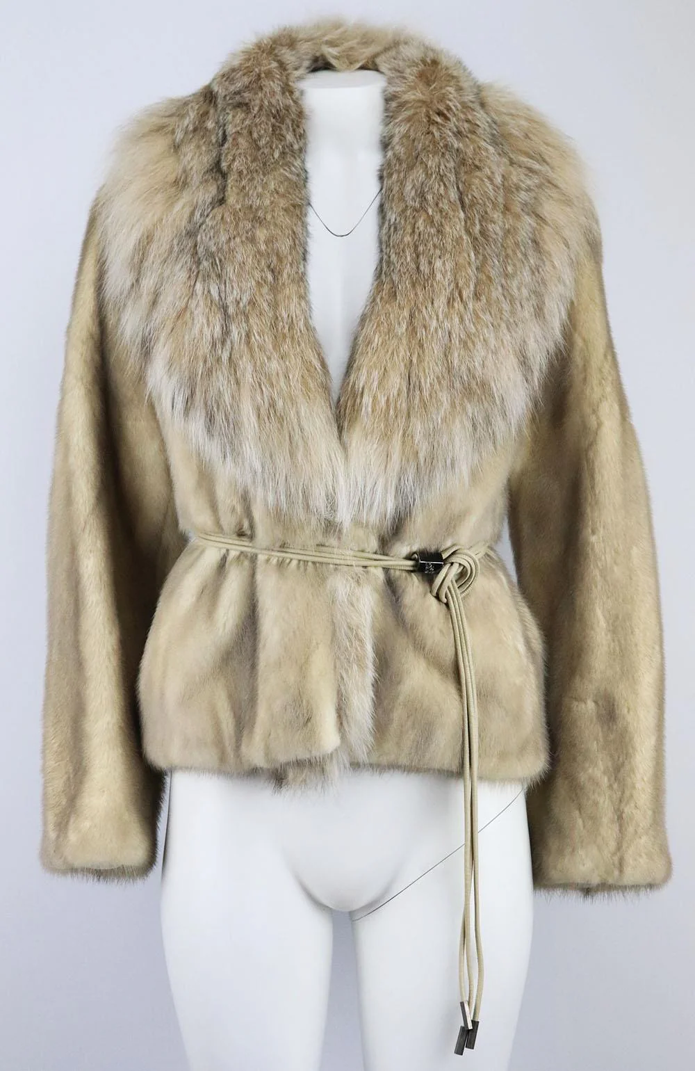 KAREE LYNX AND MINK FUR JACKET SMALL - Image 2