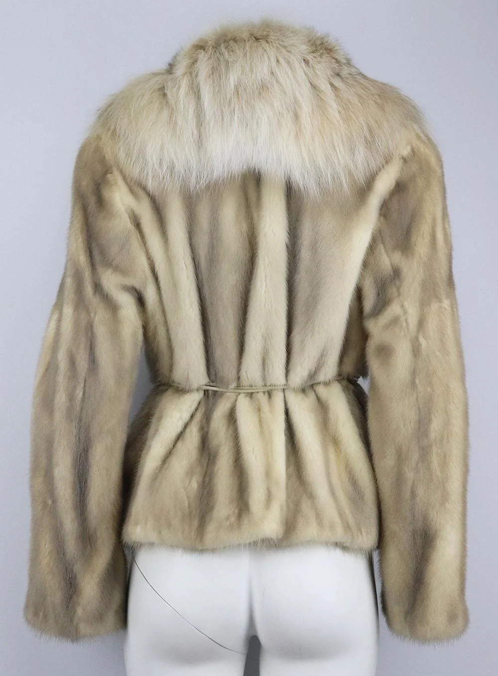 KAREE LYNX AND MINK FUR JACKET SMALL - Image 4
