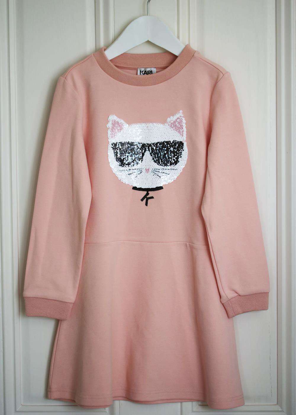 KARL LAGERFELD KIDS GIRLS COTTON JERSEY DRESS 6 YEARS - Image 2