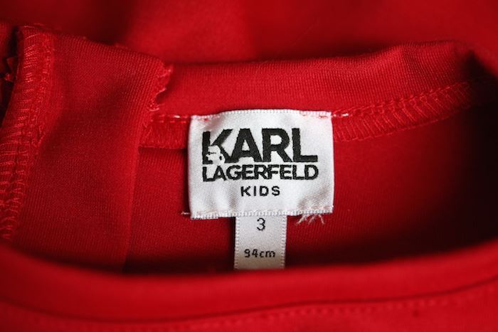 KARL LAGERFELD KIDS RED JERSEY DRESS 3 YEARS - Image 4