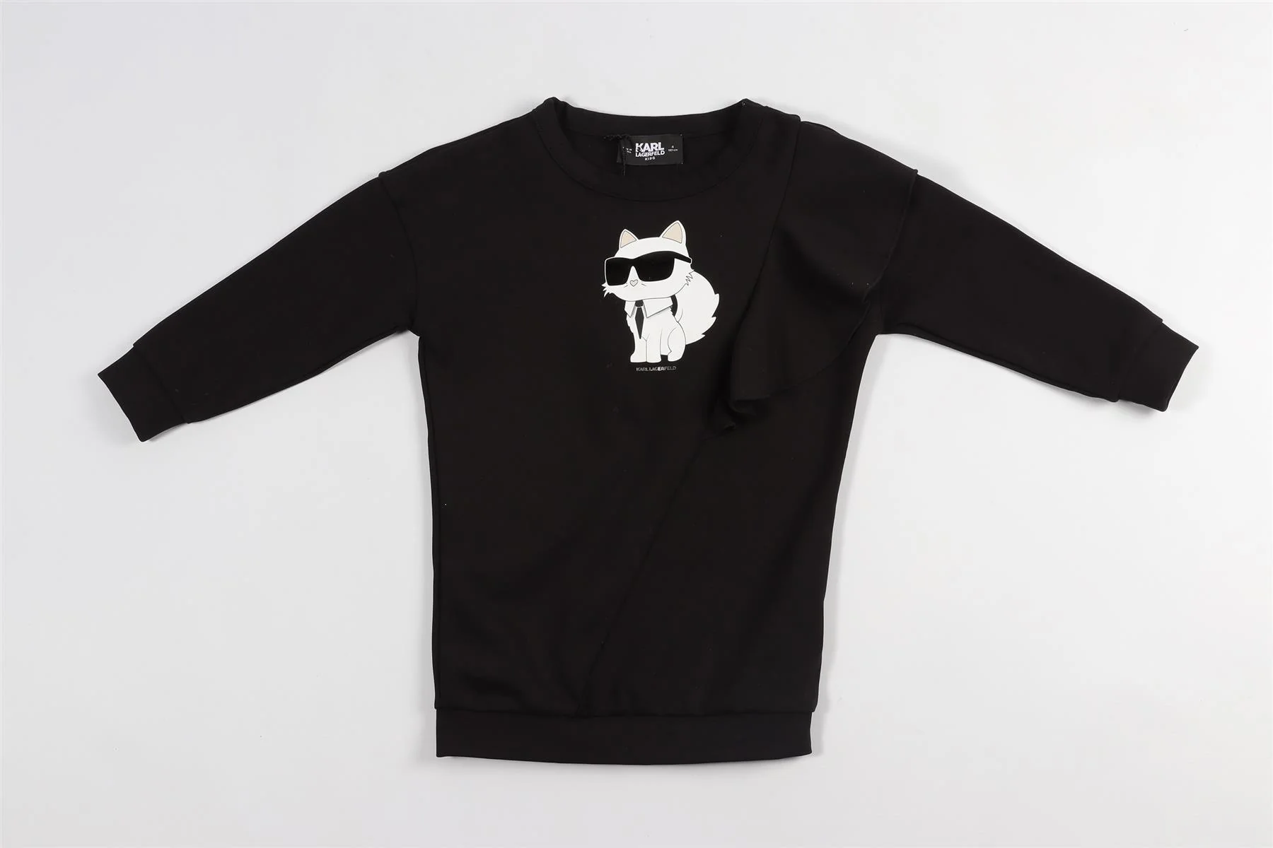 KARL LARGERFIELD BLACK KIDS GIRLS COTTON SWEATSHIRT 4 YEARS - Image 2