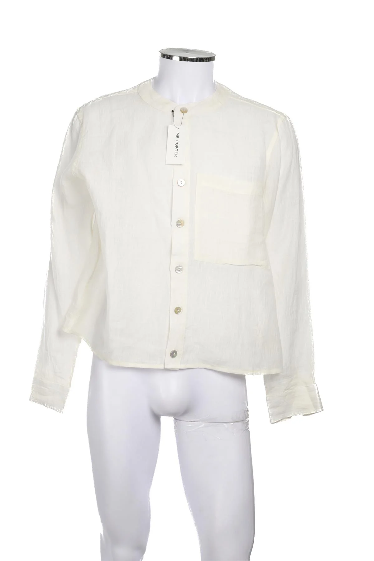 KARTICK RESEARCH WHITE MENS LINEN SHIRT MEDIUM - Image 2