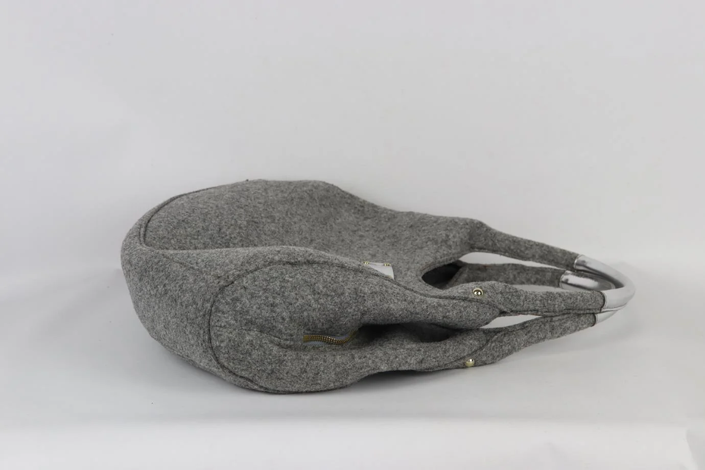KATE SPACE LEATHER TRIMMED WOOL FELT SHOULDER BAG - Image 4