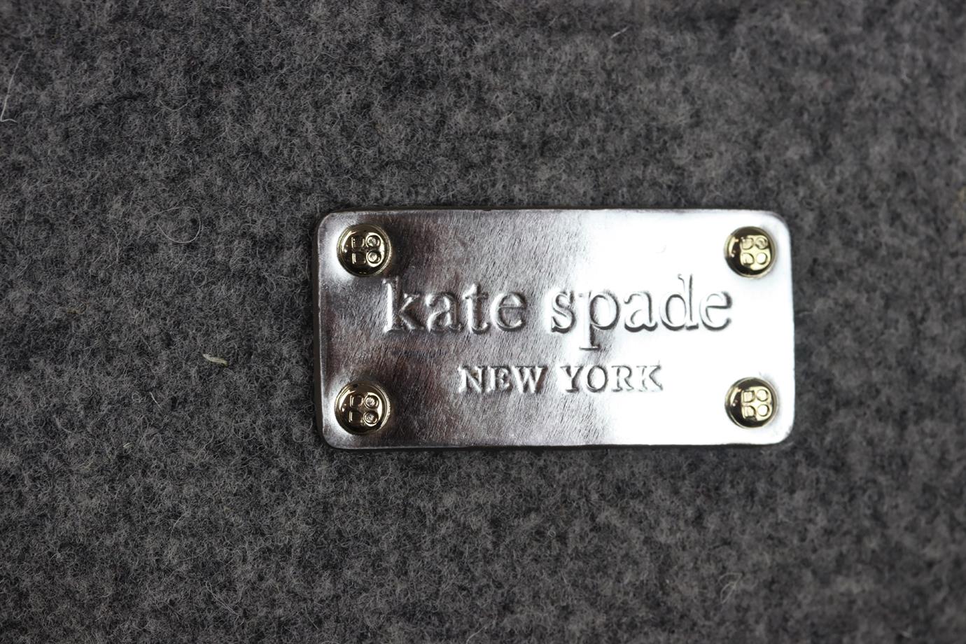 KATE SPACE LEATHER TRIMMED WOOL FELT SHOULDER BAG - Image 9