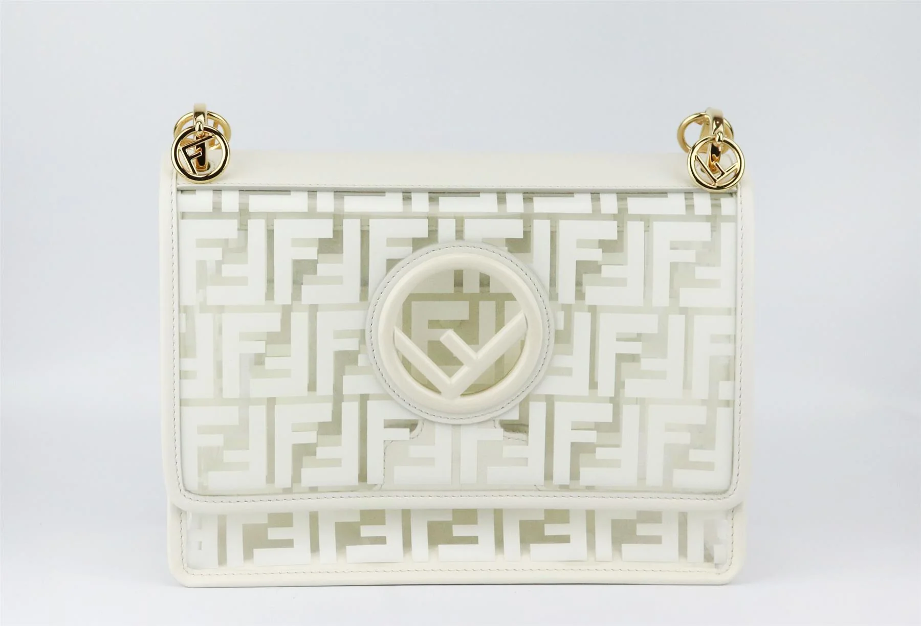 KENDI KAN I LARGE LEATHER AND FF PVC SHOULDER BAG - Image 3