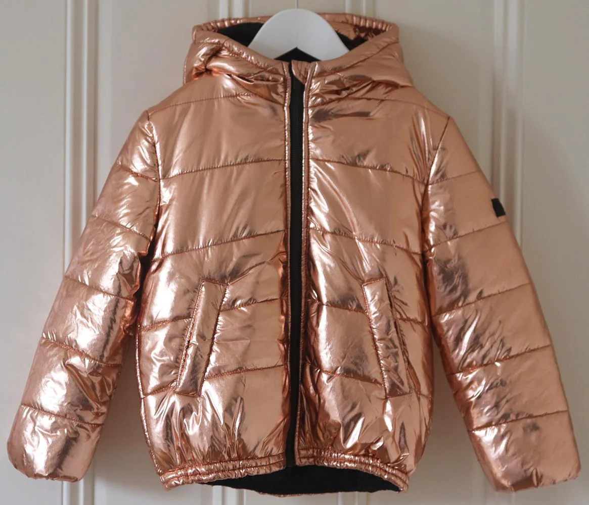 KENZO KIDS GIRLS METALLIC PADDED JACKET 6 YEARS - Image 2