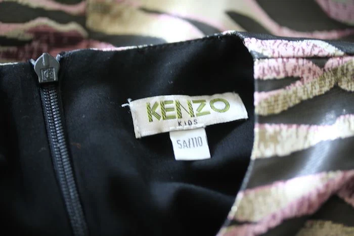 KENZO KIDS GIRLS TIGER STRIPE DRESS 5 YEARS - Image 4