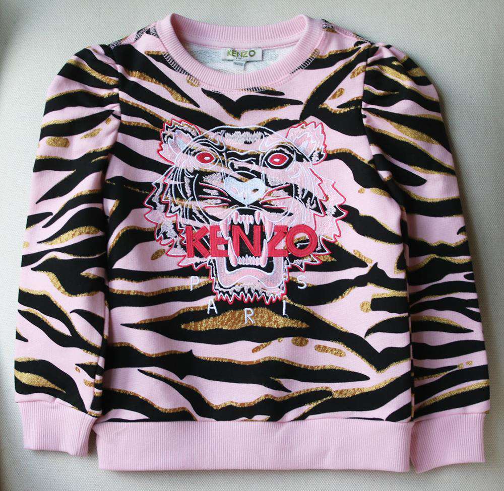 KENZO KIDS GIRLS ZEBRA PRINT COTTON TRACKSUIT 5 YEARS - Image 2