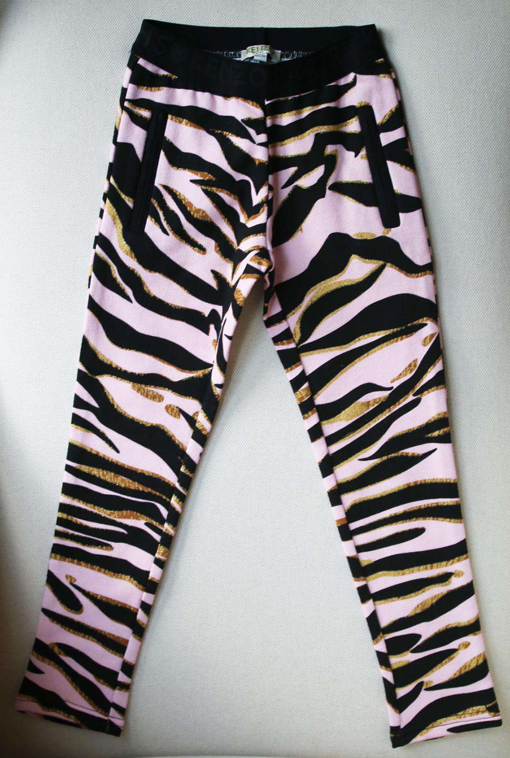 KENZO KIDS GIRLS ZEBRA PRINT COTTON TRACKSUIT 5 YEARS - Image 4