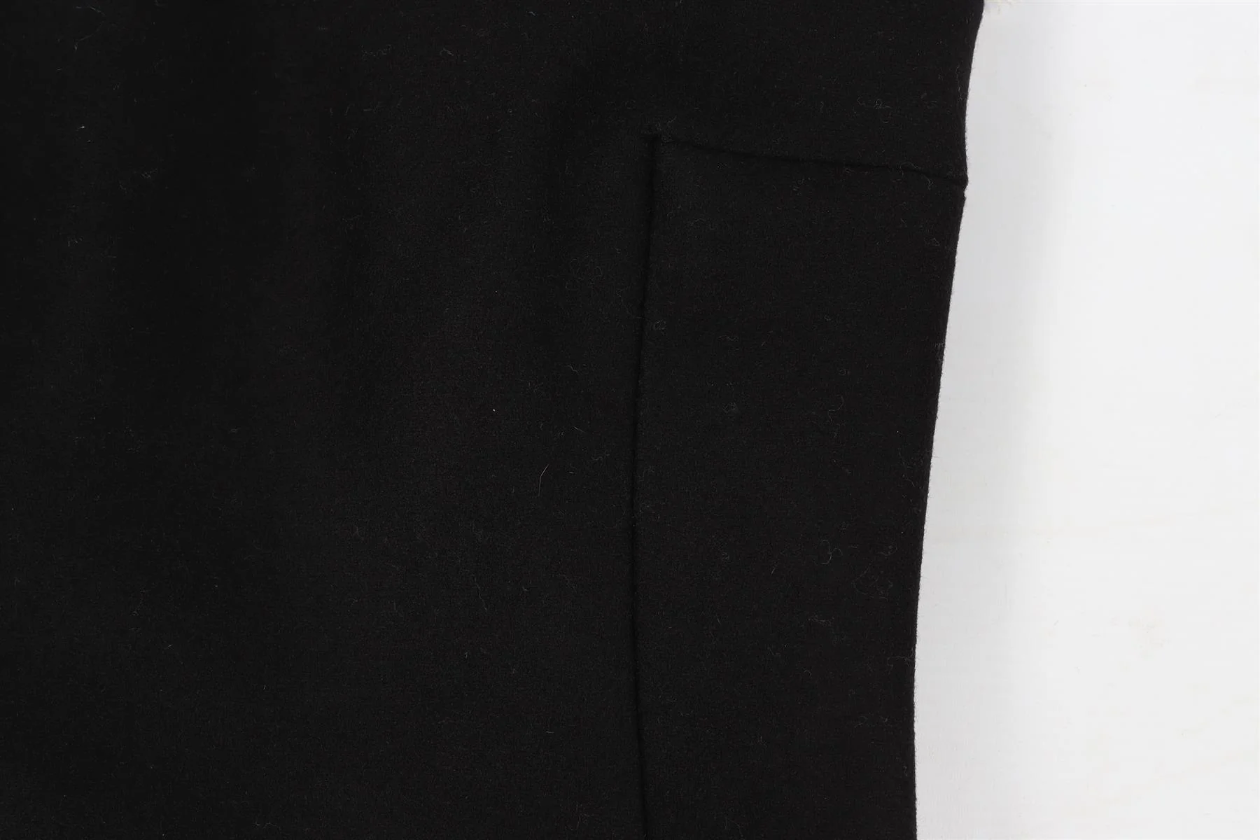 KHAITE BLACK CROPPED WOOL BLEND TOP XSMALL - Image 4