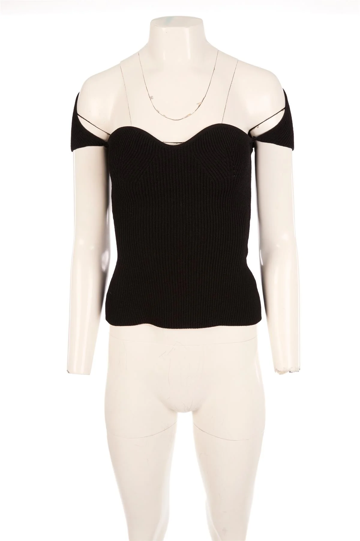 KHAITE BLACK KNIT TOP SMALL - Image 2