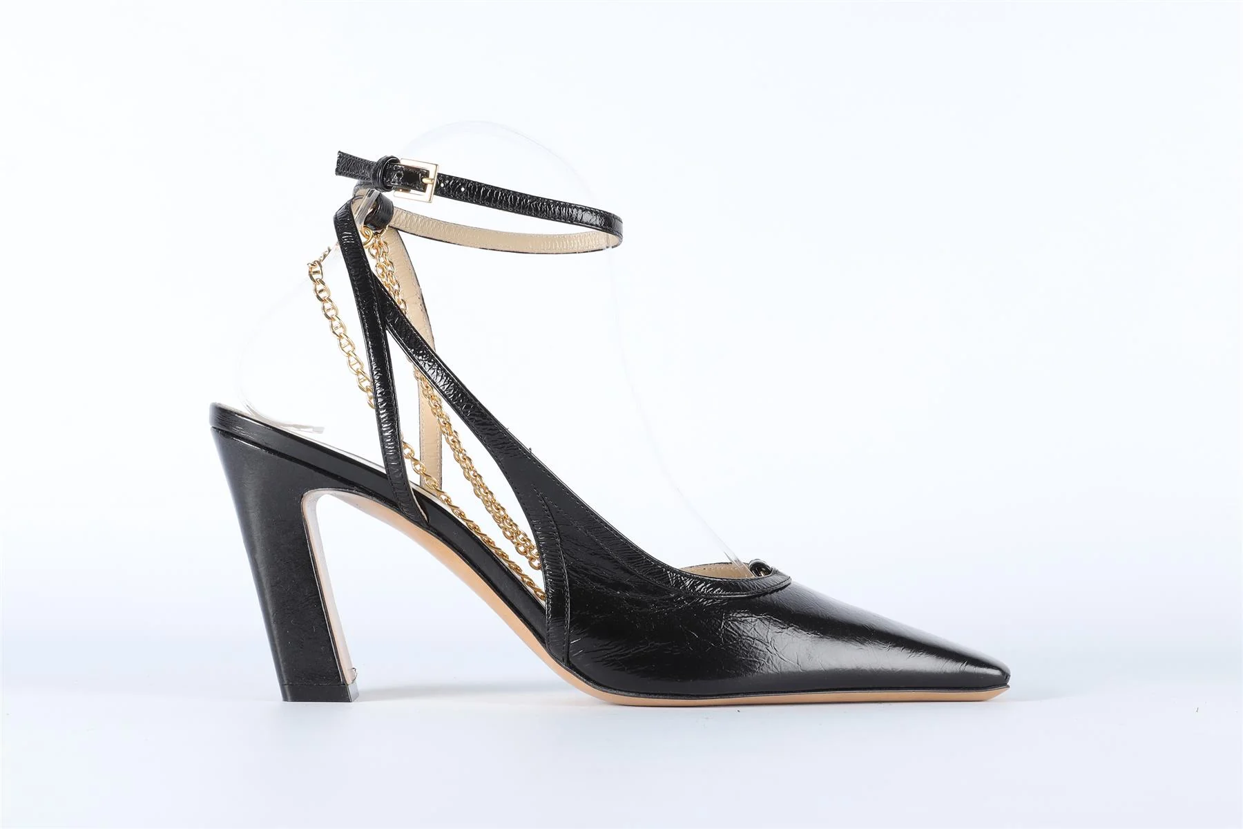 KHAITE BLACK MARFA LEATHER PUMPS EU 38.5 UK 5.5 US 8.5 - Image 2