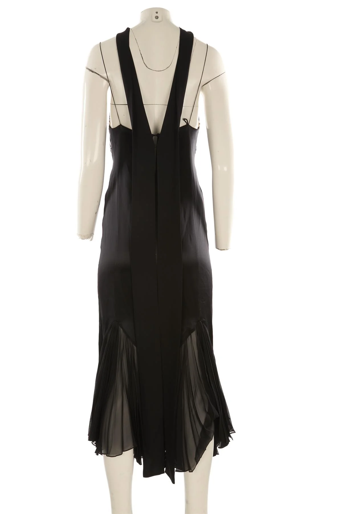 KHAITE BLACK SILK MAXI DRESS US 2 UK 6 - Image 4