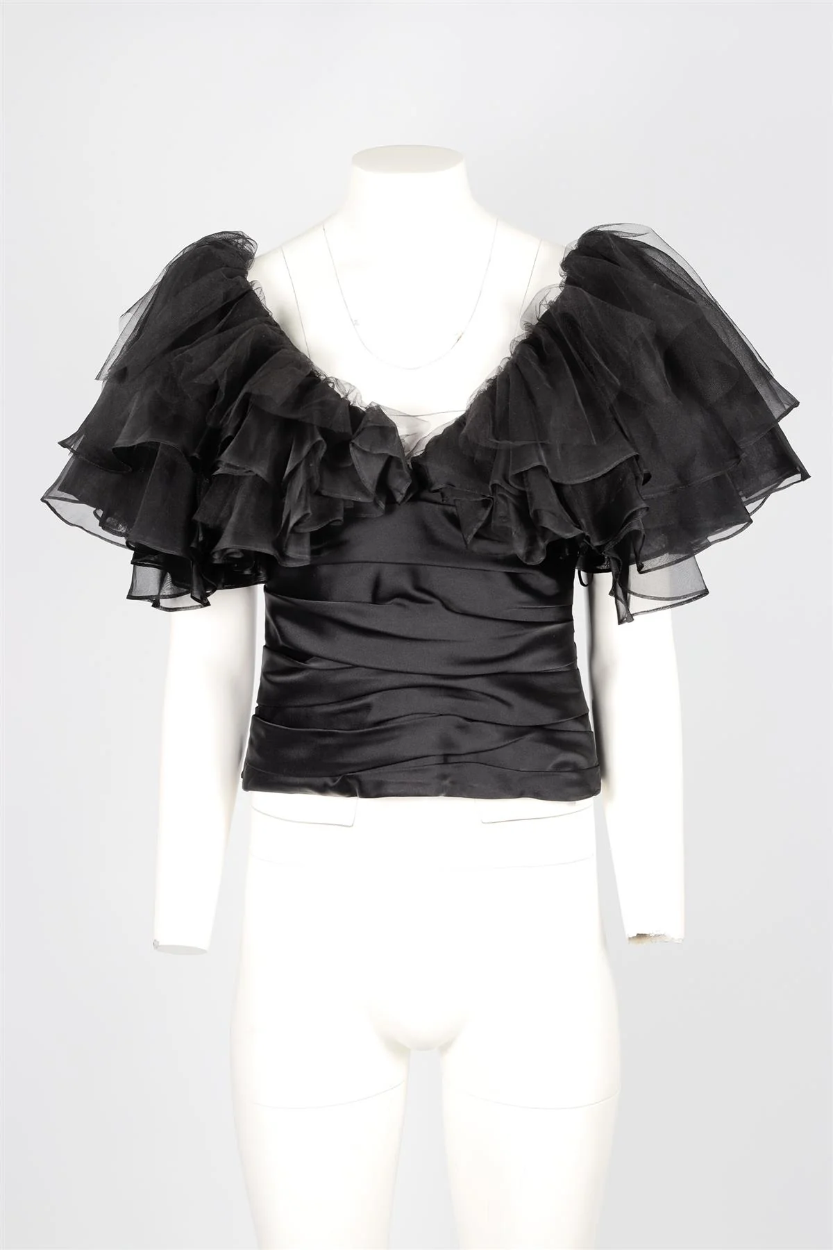 KHAITE BLACK SILK TOP US 4 UK 8 - Image 3