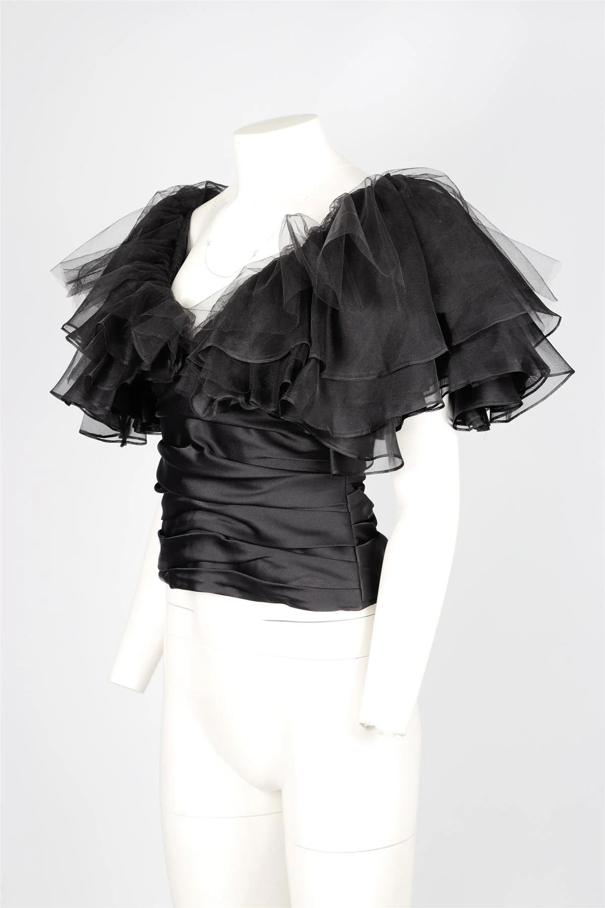 KHAITE BLACK SILK TOP US 4 UK 8 - Image 4