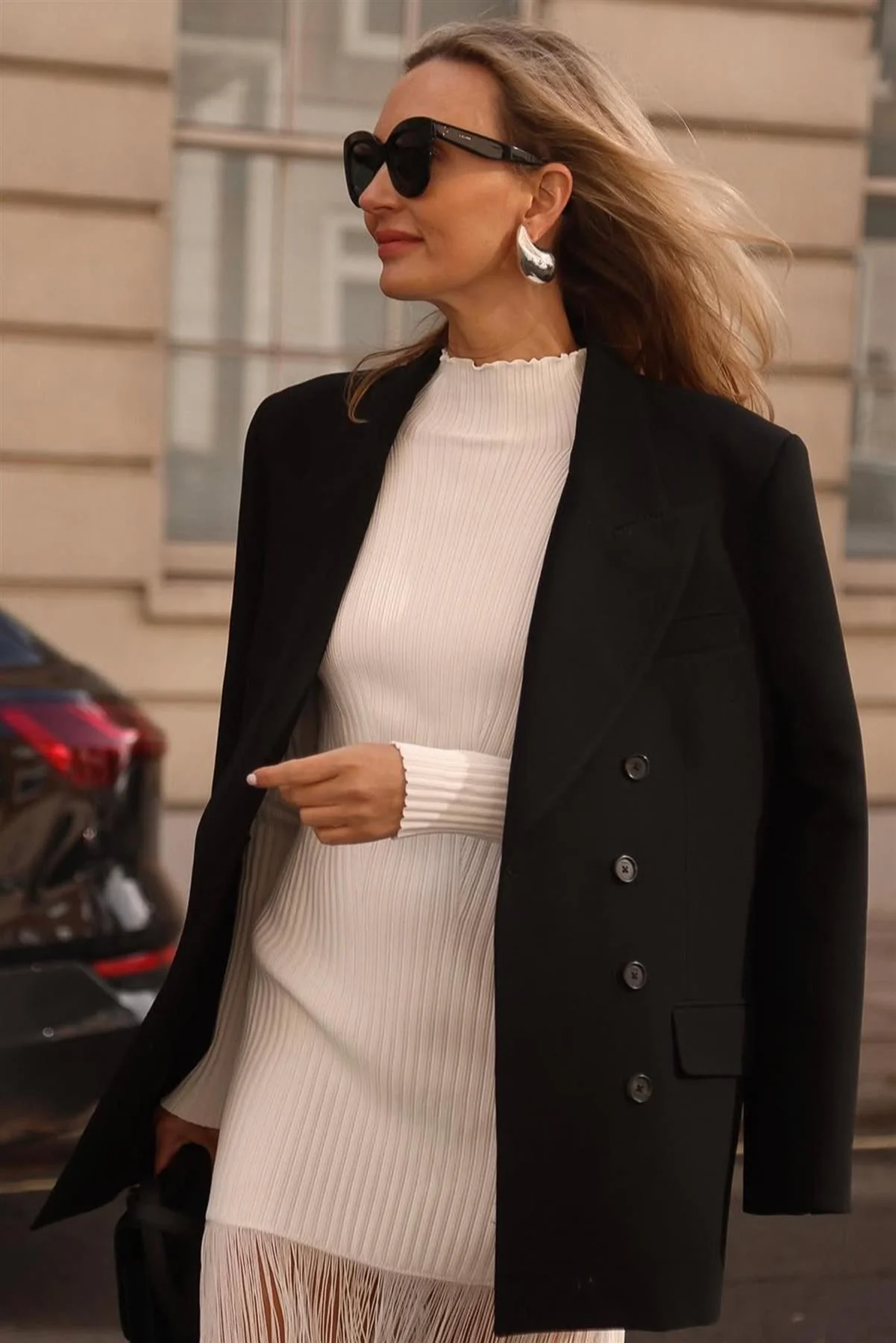 KHAITE BLACK WOOL BLAZER US 2 UK 6 - Image 2