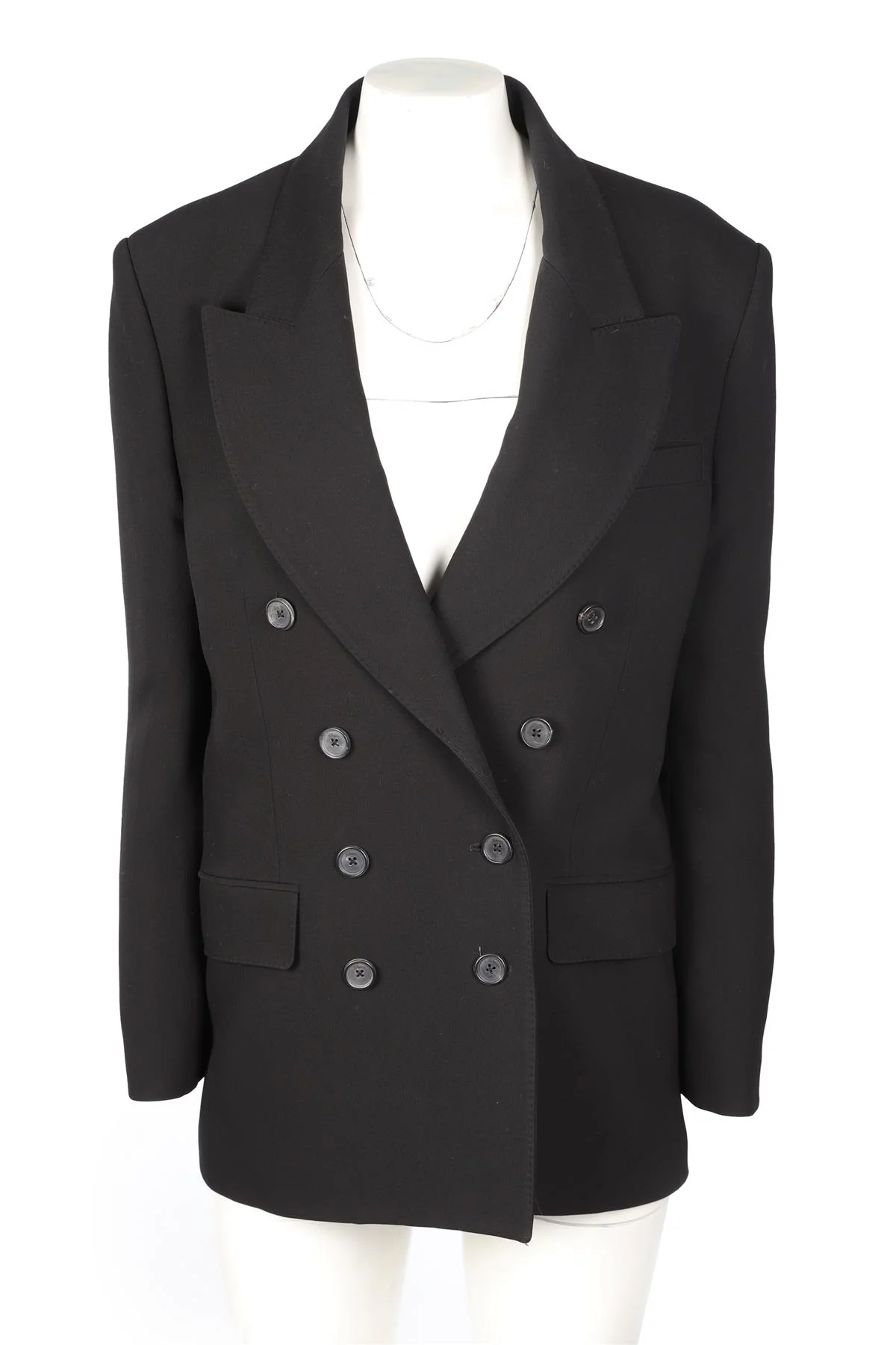 KHAITE BLACK WOOL BLAZER US 2 UK 6 - Image 3